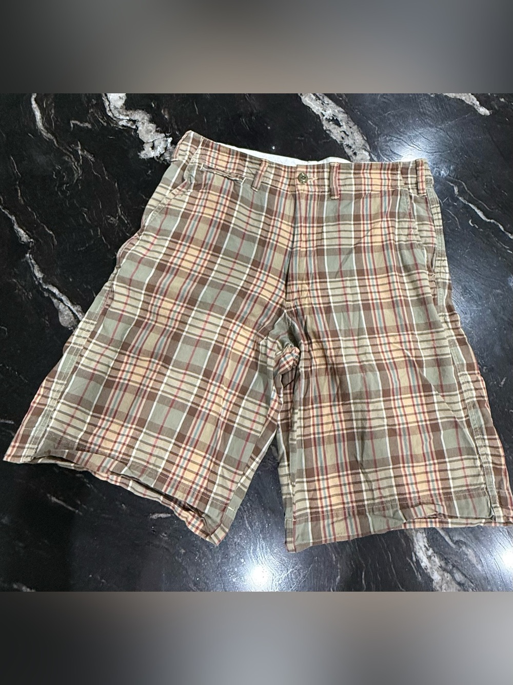 Vintage Polo Jeans Co Ralph Lauren Plaid Bermuda Shorts Men's Size 33 Y2K